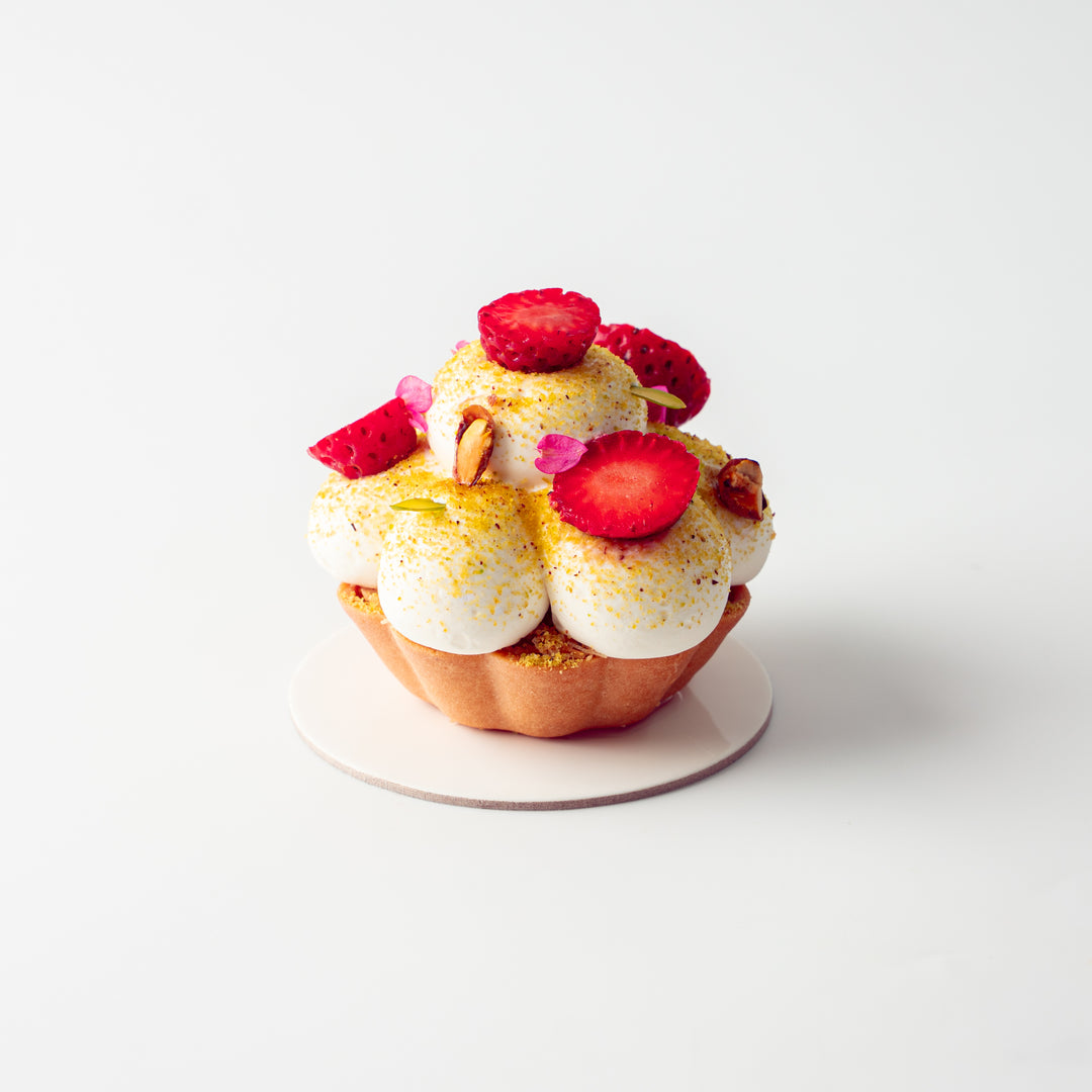 Pistachio and Strawberry Tart